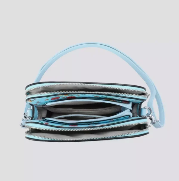 Ladies Flowery Crossbody Bag with Adjustable Strap Shopping - Image 5